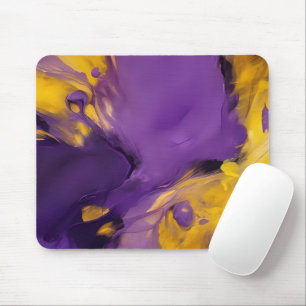 Paars en goud abstract muismat