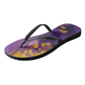 Paars en Goud Abstract Teenslippers (Schuin)