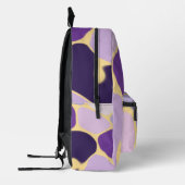 Paars en goud bedrukte rugzak (Links)