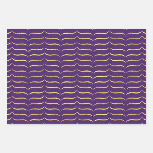 Paars en goud inpakpapier vel (Voorkant)