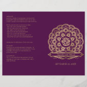 Paars - en gouden - programma Hindu Wedding (Voorkant)