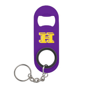 Paars en gouden roestvrij sleutelhanger flesopener mini flessenopener