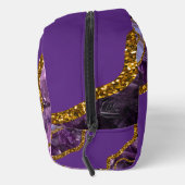 Paars en goudgetijden Glitter Monogram Toilettasje (Rechts)