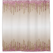 paars en goudglitter douchegordijn (Voorkant)