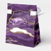 Paars en goudglitteraglaat bedankdoosjes (Achterkant)