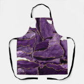 Paars en goudglitteraglaat schort (Voorkant)