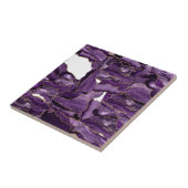 Paars en goudglitteraglaat tegeltje (Zijkant)