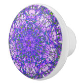 Paars en groen Abstract Keramische Knop (Rechts)