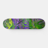 Paars en groen Abstract Skateboard (Horizontaal)