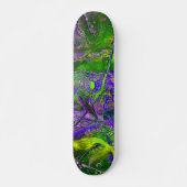 Paars en groen Abstract Skateboard (Voorkant)