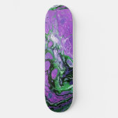 Paars en groen abstract skateboard (Voorkant)