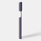Paars en houtskool met vijf strippen iPhone hoesje (Rechterkant)