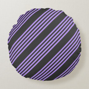 Paars en houtskool met vijf strippen rond kussen