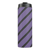 Paars en houtskool met vijf strippen thermosbeker (Voorkant)