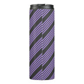 Paars en houtskool met vijf strippen thermosbeker (Achterkant)