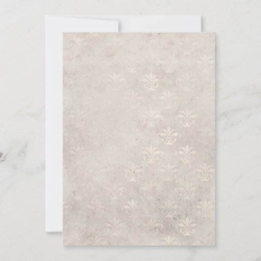 Paars en ivoor bloemig trouwupdate kaart (Achterkant)