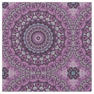 Paars en lavendel mandala patroon ontwerp stof