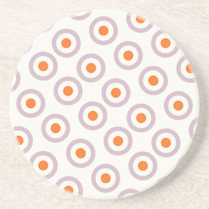 Paars en Oranje ontwerp van puntretro Zandsteen Onderzetter