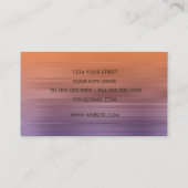 Paars en Oranje streep Visitekaartje (Achterkant)