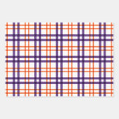 Paars en Oranje Tartan Inpakpapier Vel (Voorkant 2)