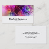 Paars en Pinks Modern Abstract Fractal Design Visitekaartje (Voorkant / Achterkant)