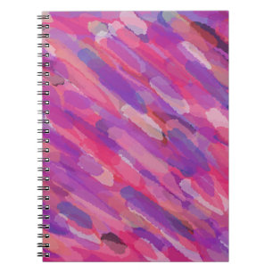 Paars en Roze Abstract Patroon Notitieboek