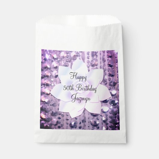 Paars en roze Elegant bedacht dag-avor-tas Bedankzakje (Voorkant)