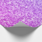 Paars en roze glitterpatroon cadeaupapier (Hoek)