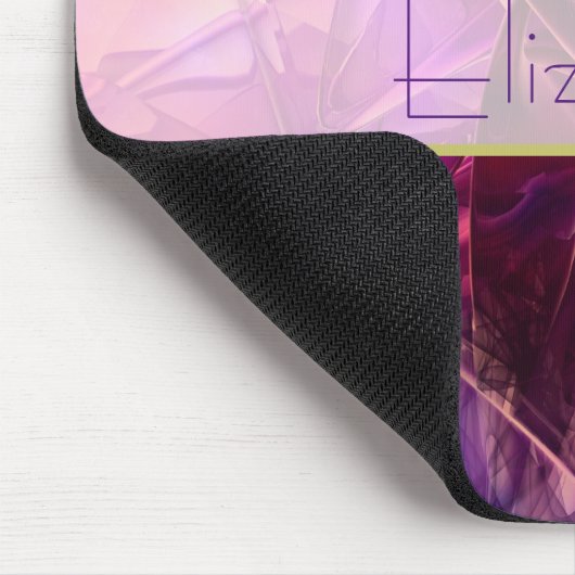 Paars en Roze Modern Abstract Fractal Design Muismat (Hoek)