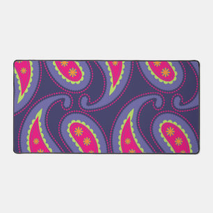 Paars en Roze Paisley Bureaumat