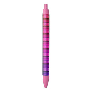 Paars en roze Tartan, blauwe Inkt Pen