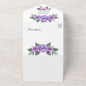 Paars en roze Ventilator All In One Uitnodiging (Buitenkant)