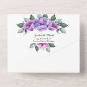 Paars en roze Ventilator All In One Uitnodiging (Achterkant)