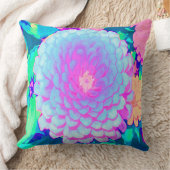  Paars en Roze Zinnia in de zomertuin Kussen (Deken)