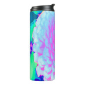  Paars en Roze Zinnia in de zomertuin Thermosbeker (Gedraaid links)