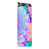  Paars en Roze Zinnia in de zomertuin Thermosbeker (Geroteerd rechts)