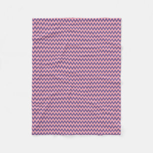 Paars en tinten roze Chevron Fleece Deken