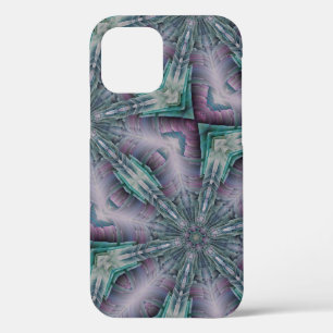 Paars en Turquoise Green scifi modern iPhone 12 Hoesje