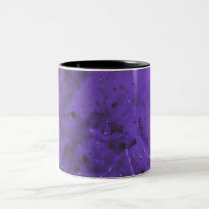 Paars en Violet Paint Splash Two-Tone Koffee Mok