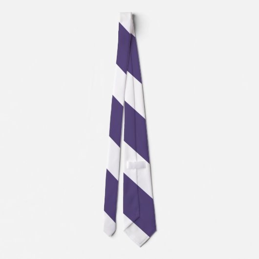 Paars en White Broad University Stripe Stropdas (Achterkant)