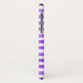 Paars en White Stripe iPhone X Hoesje (Achterkant/links)