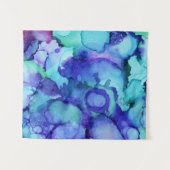 Paars en wit abstract schilderij wandkleed (Voorkant (horizontaal))