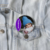 Paars en wit Afstuderen Foto Button (In situ)