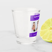 Paars en wit Afstuderen Foto Collage Shot Glas (Links)