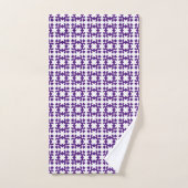 Paars en wit bad handdoek (Handdoek)