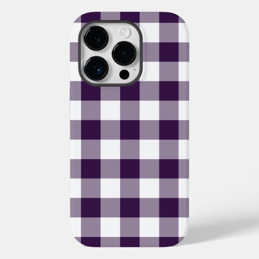 Paars en wit buffelplaid Case-Mate iPhone case (Achterkant)