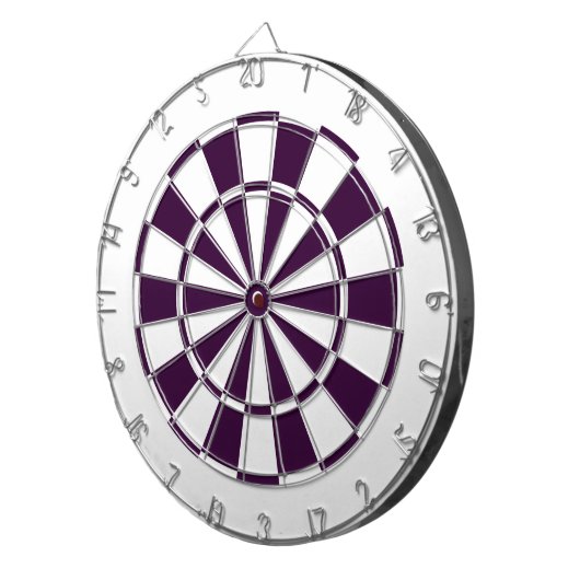 paars en wit dartbord (Voorkant Rechts)