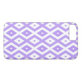 Paars en wit diamantpatroon Case-Mate iPhone case (Achterkant (Horizontaal))