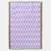 Paars en wit diamantpatroon deken (Voorkant Verticaal)