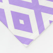 Paars en wit diamantpatroon fleece deken (Hoek)